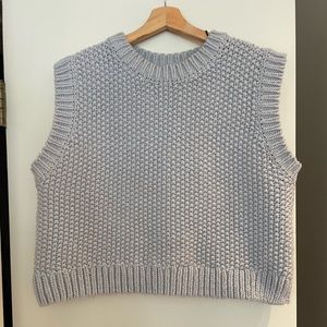 Light blue sweater vest